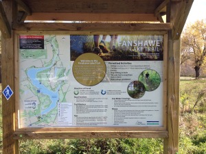 Fanshawe Lake Trail Sign