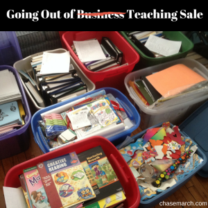 Going Out of Teaching Sale