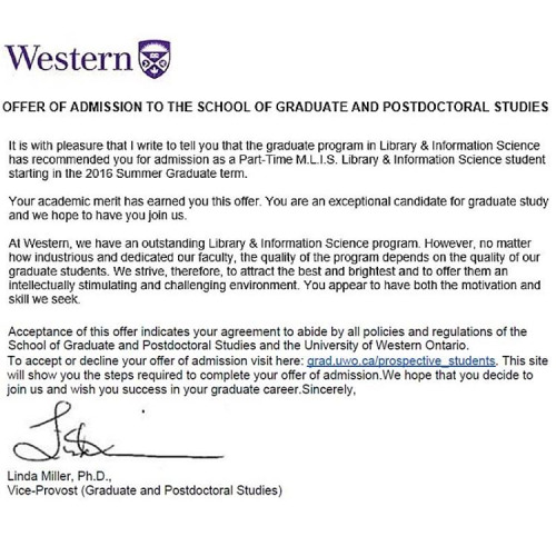 Western University Letter