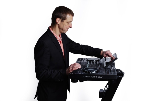 Chase March DJ Chase March scrolling on DJ gear